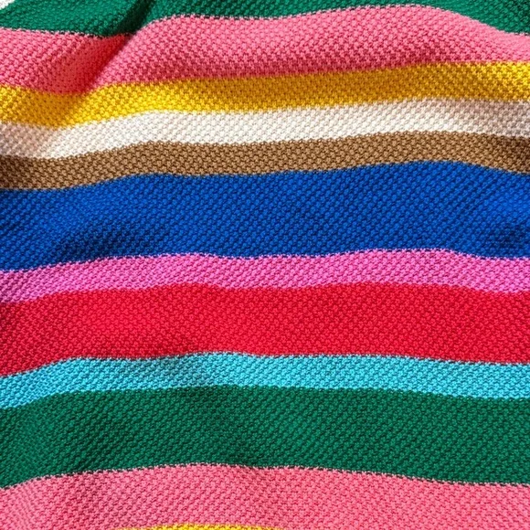 Boden Multicolor Striped Knit Sweater Vest - Blue/Green/Pink/Yellow/Brown/Cream - Picture 5 of 6